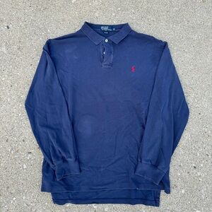 Polo by Ralph Lauren Navy Blue Long Sleeve Polo